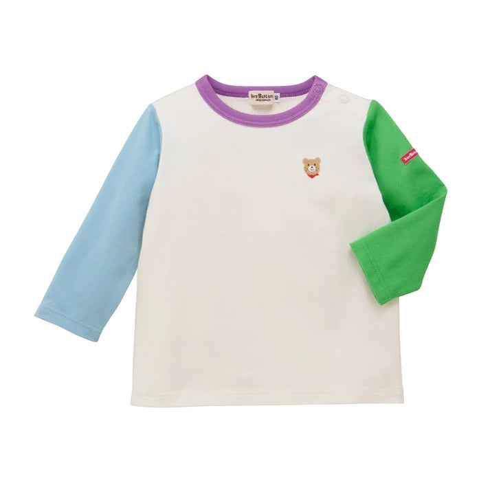 미키하우스 티셔츠 일본 키즈 긴팔 원포인트 자수 7컬러