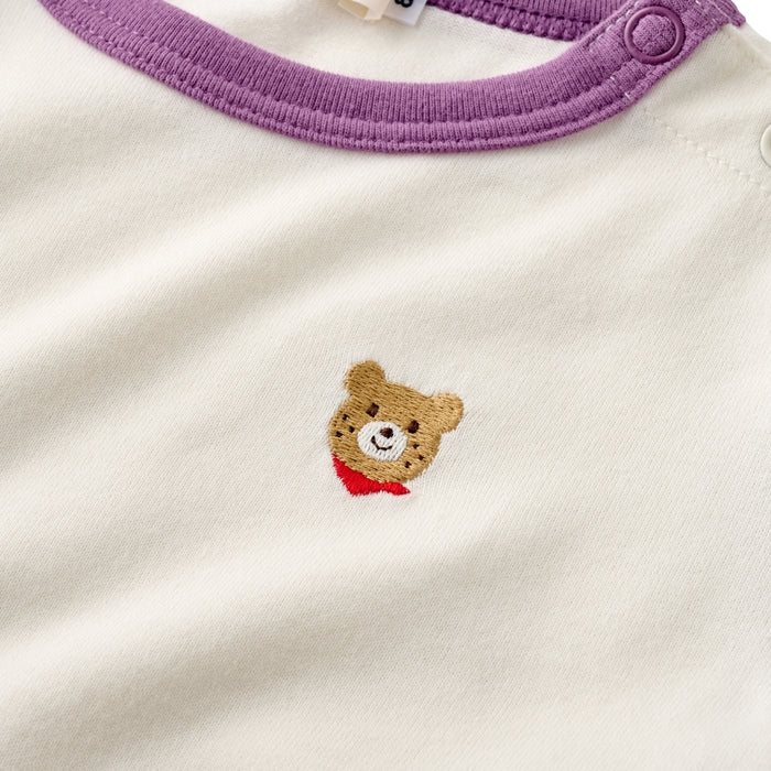 미키하우스 티셔츠 일본 키즈 긴팔 원포인트 자수 7컬러