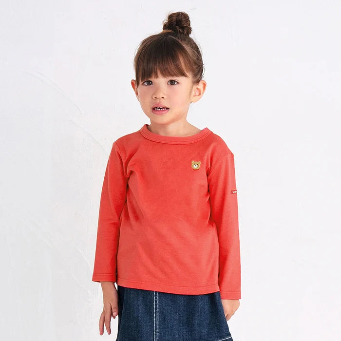 미키하우스 티셔츠 일본 키즈 긴팔 원포인트 자수 7컬러