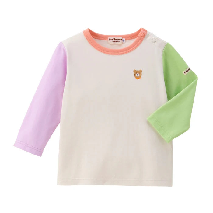 미키하우스 티셔츠 일본 키즈 긴팔 원포인트 자수 7컬러