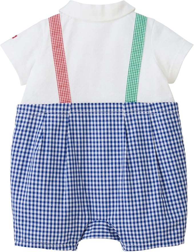 미키하우스 티셔츠 일본 바디수트 신생아 아기 핫비스킷 곰돌이 체크