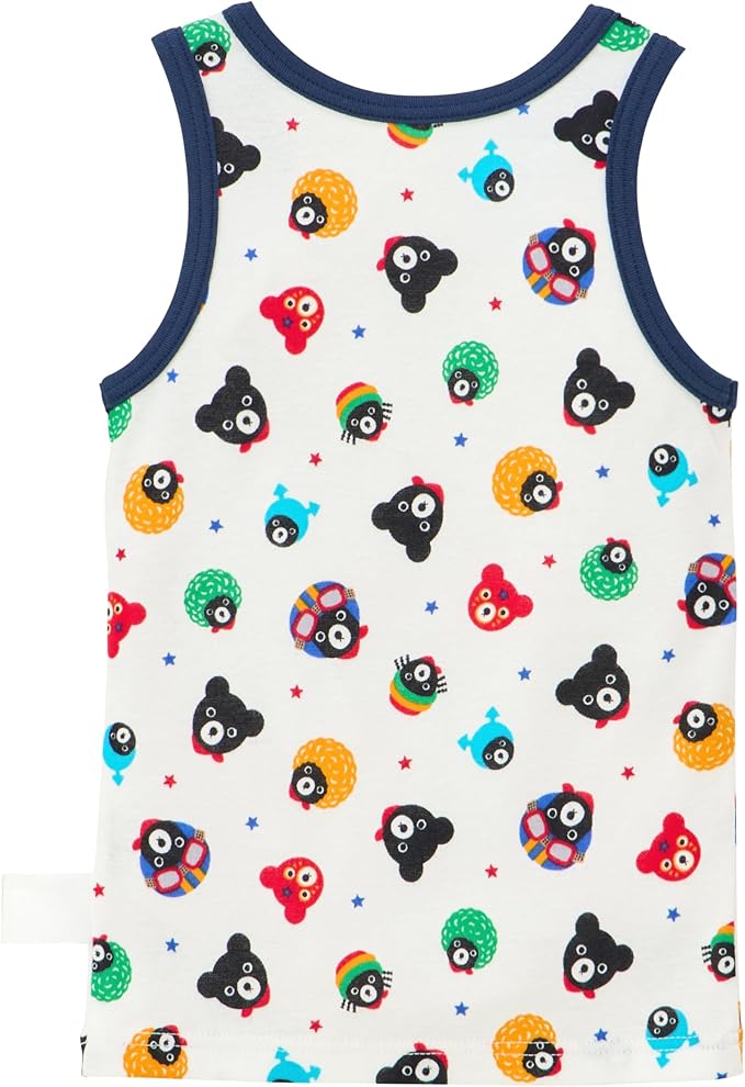 미키하우스 티셔츠 일본 키즈 유아 민소매 곰돌이 패턴 나시