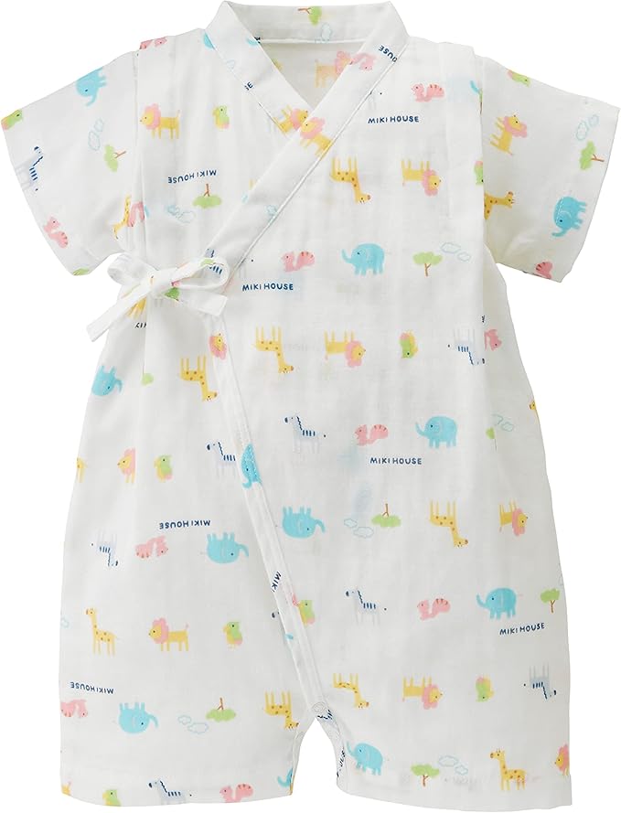 미키하우스 티셔츠 일본 바디수트 신생아 아기 반팔 진베이 유카타 디자인 4컬러