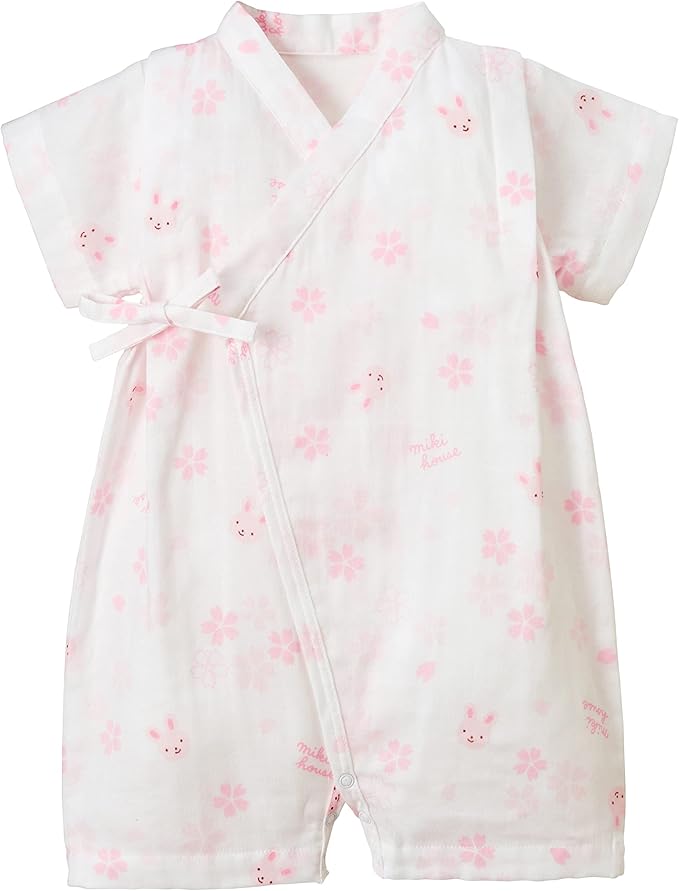 미키하우스 티셔츠 일본 바디수트 신생아 아기 반팔 진베이 유카타 디자인 4컬러