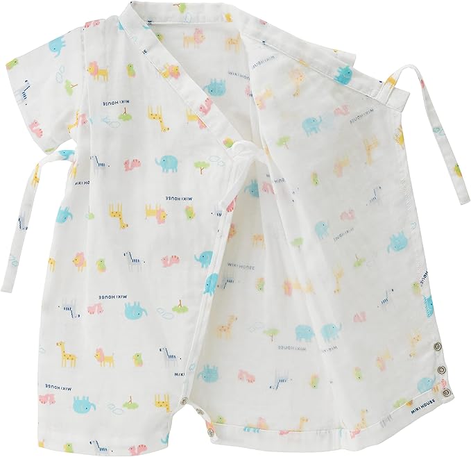 미키하우스 티셔츠 일본 바디수트 신생아 아기 반팔 진베이 유카타 디자인 4컬러