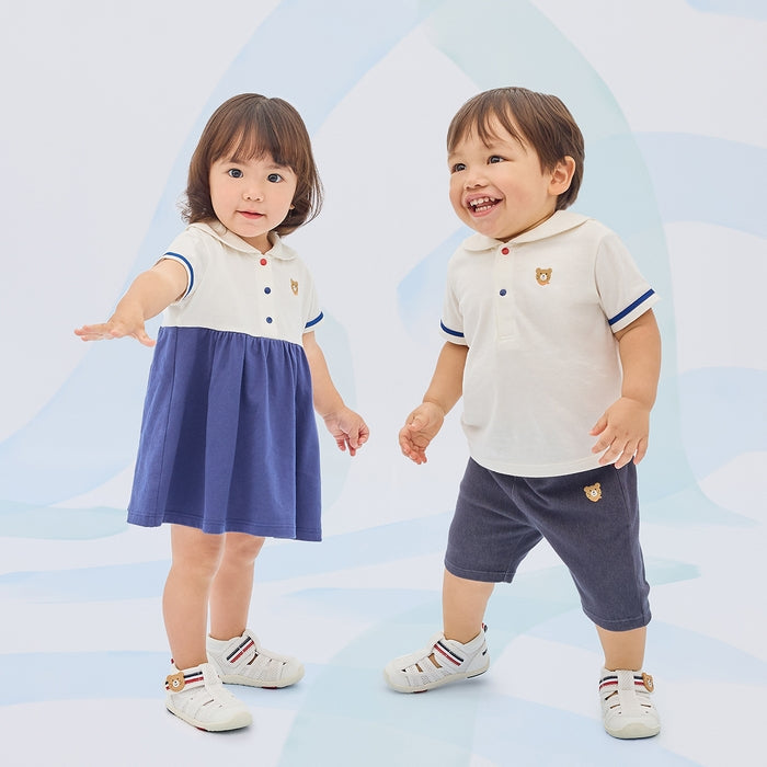 미키하우스 키즈 치마 일본 원피스 투톤 컬러 마린 디자인