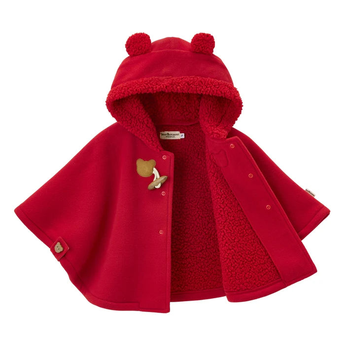 미키하우스 망토 일본 키즈 아기 케이프 핫비스킷 플리스 3컬러