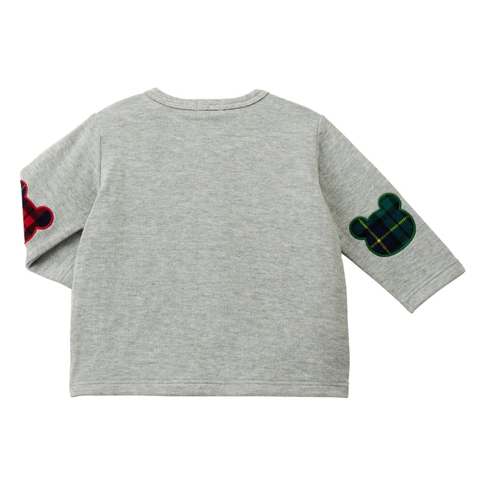 미키하우스 티셔츠 일본 키즈 긴팔 핫비스킷 엘보패치 2컬러