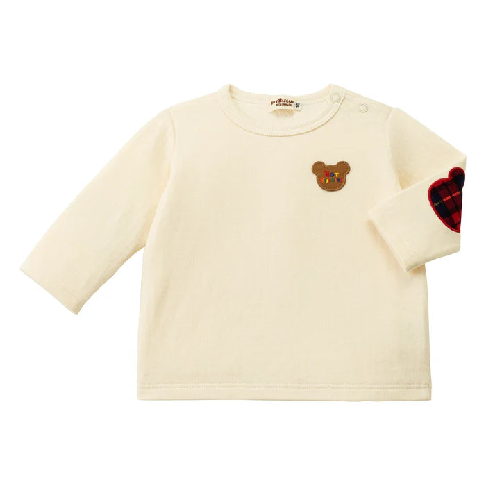 미키하우스 티셔츠 일본 키즈 긴팔 핫비스킷 엘보패치 2컬러