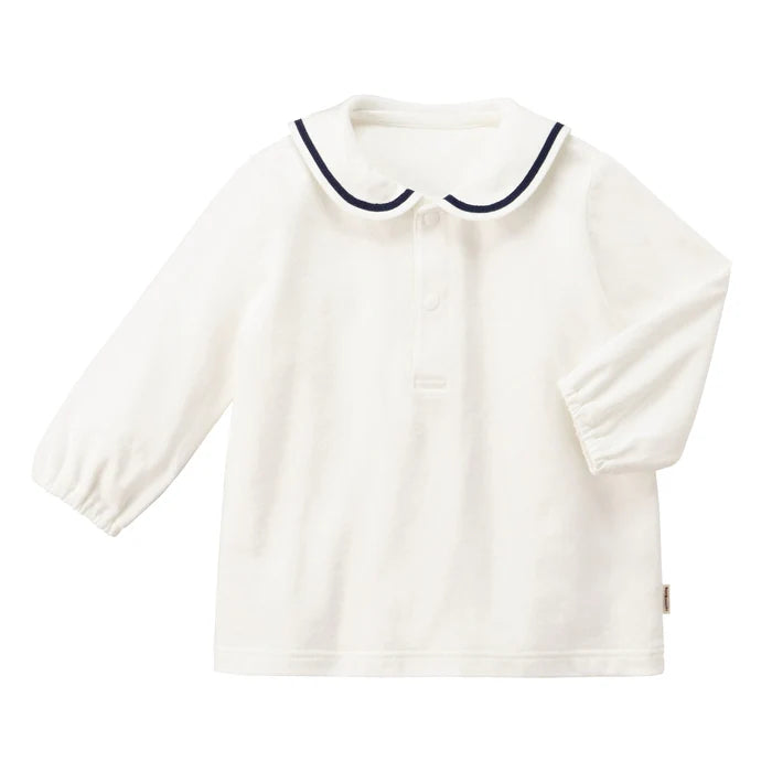 미키하우스 티셔츠 일본 키즈 유아 긴팔티 핫비스킷 세일러 카라