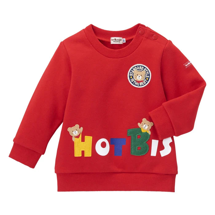 미키하우스 티셔츠 일본 키즈 긴팔티  핫비스킷 펠트 맨투맨