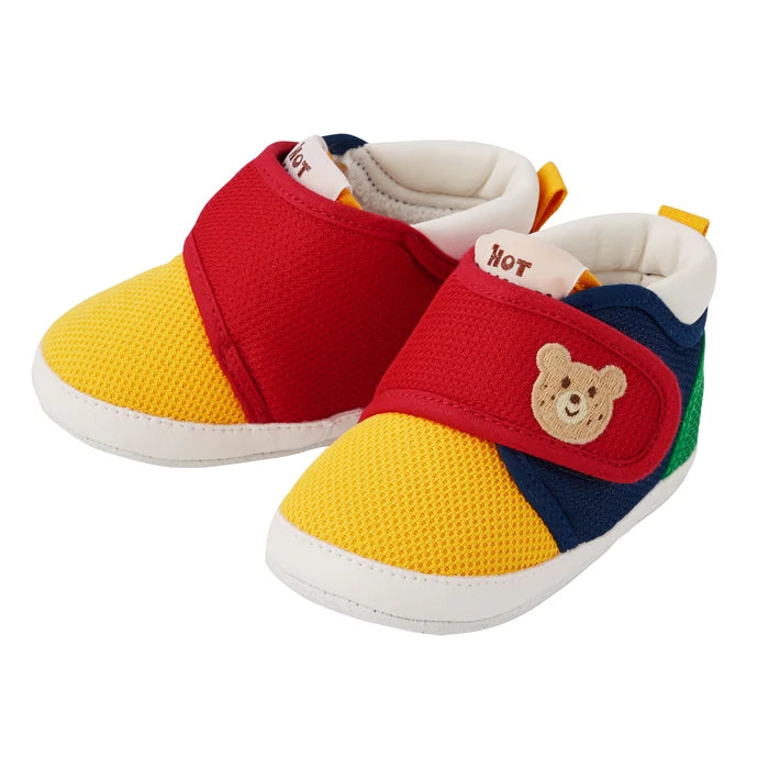 미키하우스 신발 일본 키즈 아기 걸음마 운동화 포인트 자수 2컬러