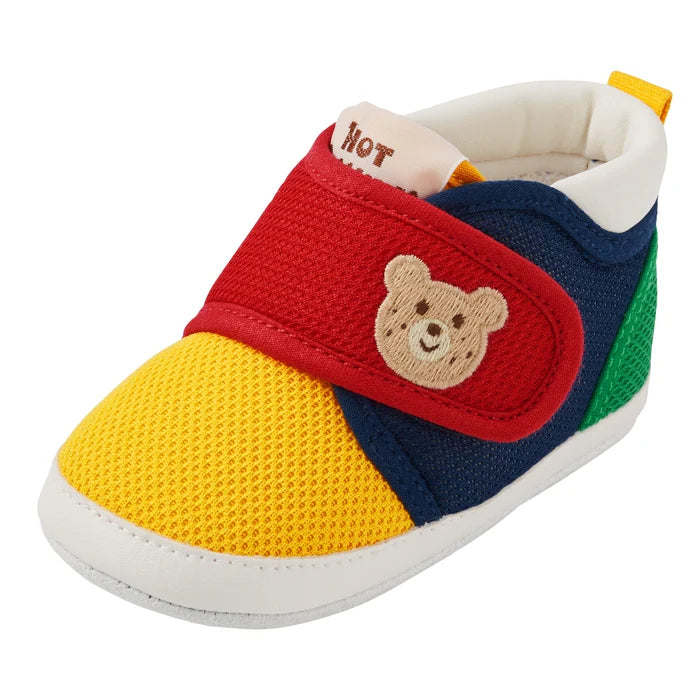 미키하우스 신발 일본 키즈 아기 걸음마 운동화 포인트 자수 2컬러