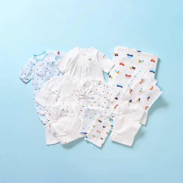 미키하우스 티셔츠 일본 신생아 바디수트 출산 준비 세트 13개 2컬러