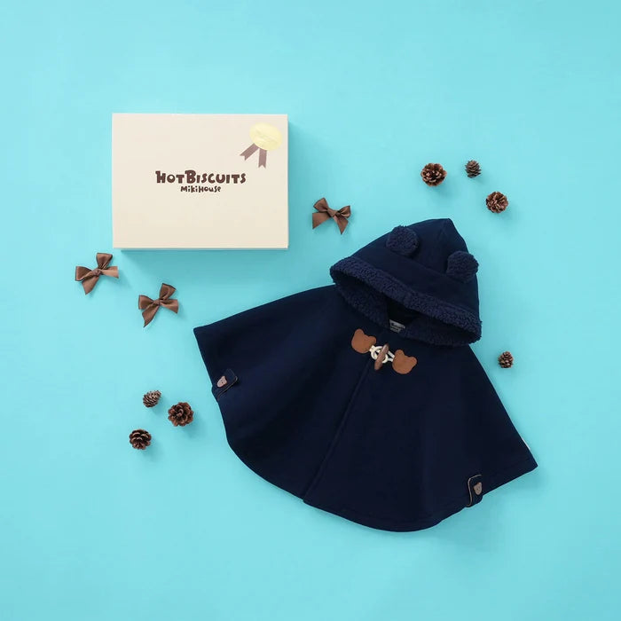 미키하우스 망토 일본 키즈 유아 아기 케이프 핫비스킷 플리스 더블 3컬러
