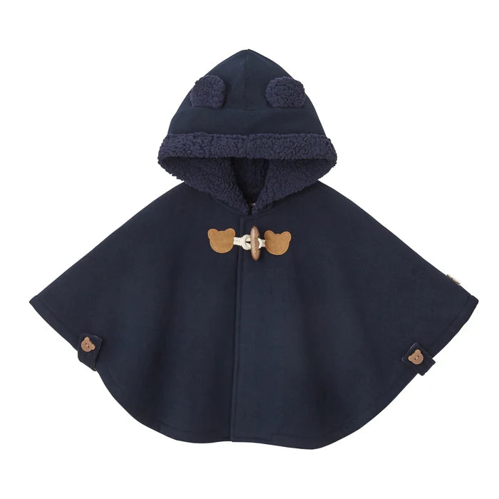 미키하우스 망토 일본 키즈 유아 아기 케이프 핫비스킷 플리스 더블 3컬러