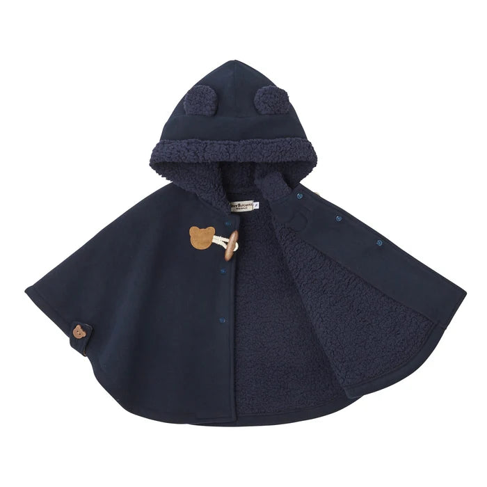 미키하우스 망토 일본 키즈 유아 아기 케이프 핫비스킷 플리스 더블 3컬러