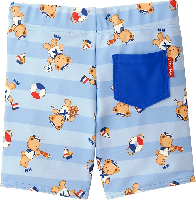 미키하우스 바지 일본 키즈 수영복 베이비 UV 컷 블루