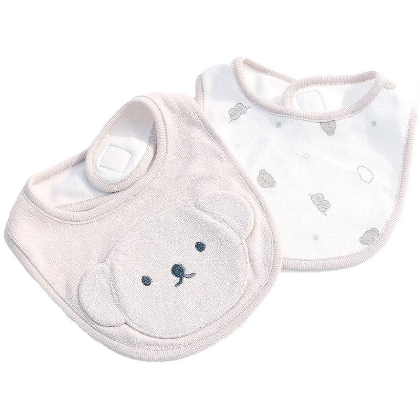 미피 턱받이 일본 신생아 더 라즈 베이비러스 영유아 2장 세트 4컬러