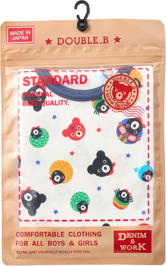 미키하우스 티셔츠 일본 키즈 유아 민소매 곰돌이 패턴 나시