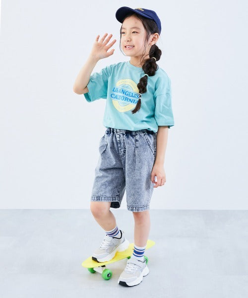 데비록 바지 일본 DEVIROCK 라이트온스 데님 케미컬 워시 반바지 2컬러