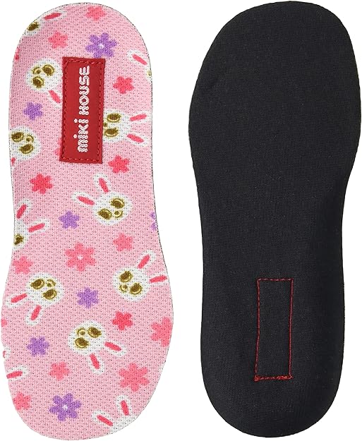 미키하우스 신발 일본 키즈 아기 깔창 0.5cm 우사기 핑크 패턴