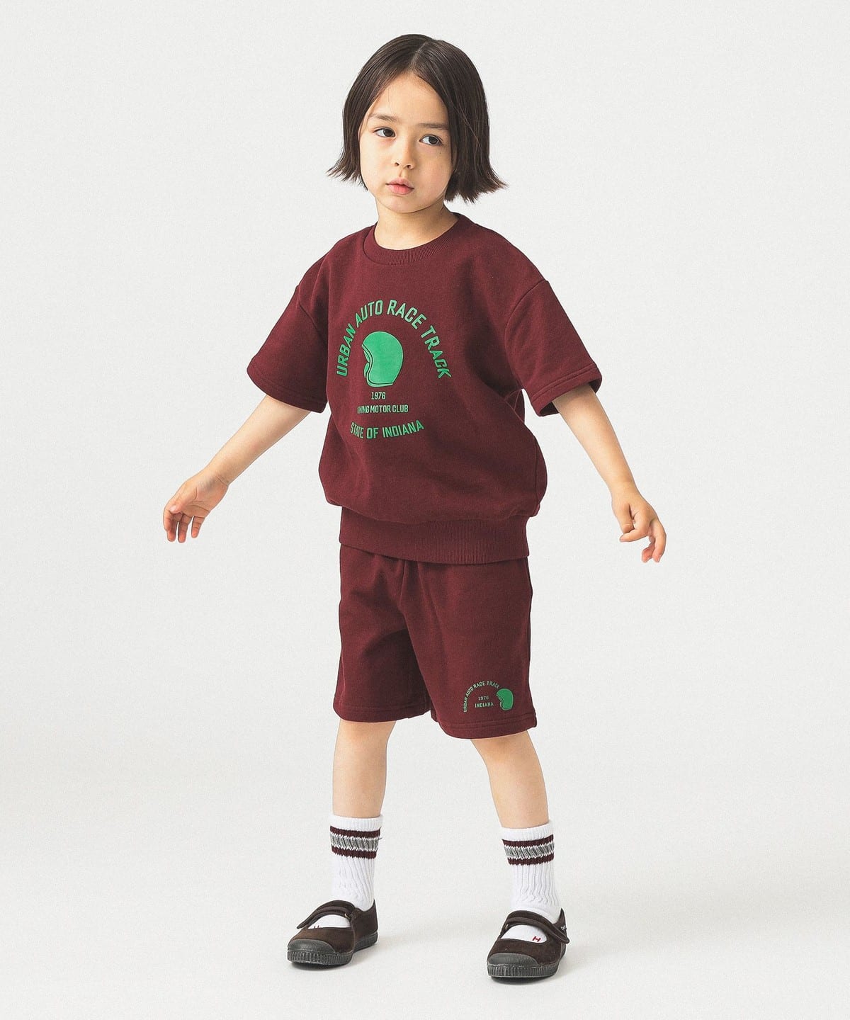 빔즈 키즈 티셔츠 일본 Beams 유아 반팔티 프론트 프린트 하프 디자인 2컬러