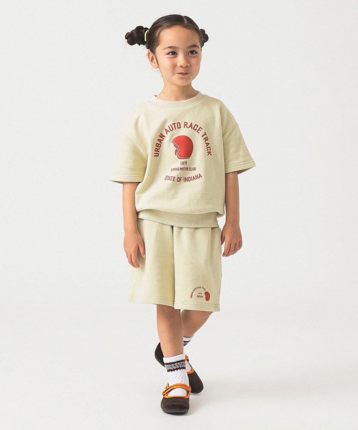 빔즈 키즈 티셔츠 일본 Beams 유아 반팔티 프론트 프린트 하프 디자인 2컬러