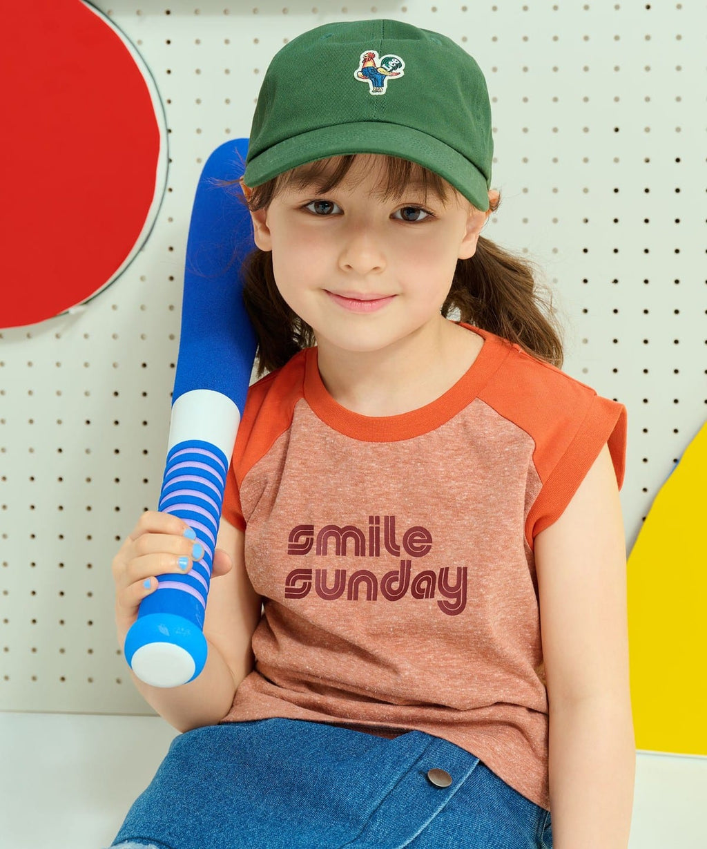 빔즈 키즈 티셔츠 일본 Beams 유아 반팔티 라글란 민소매 로고 디자인 2컬러