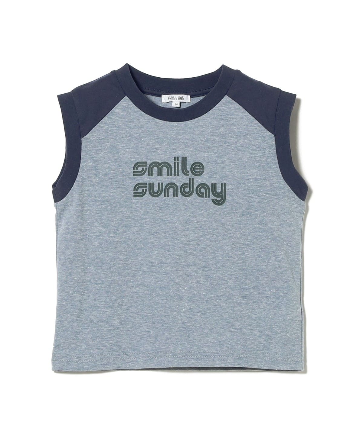 빔즈 키즈 티셔츠 일본 Beams 유아 반팔티 라글란 민소매 로고 디자인 2컬러