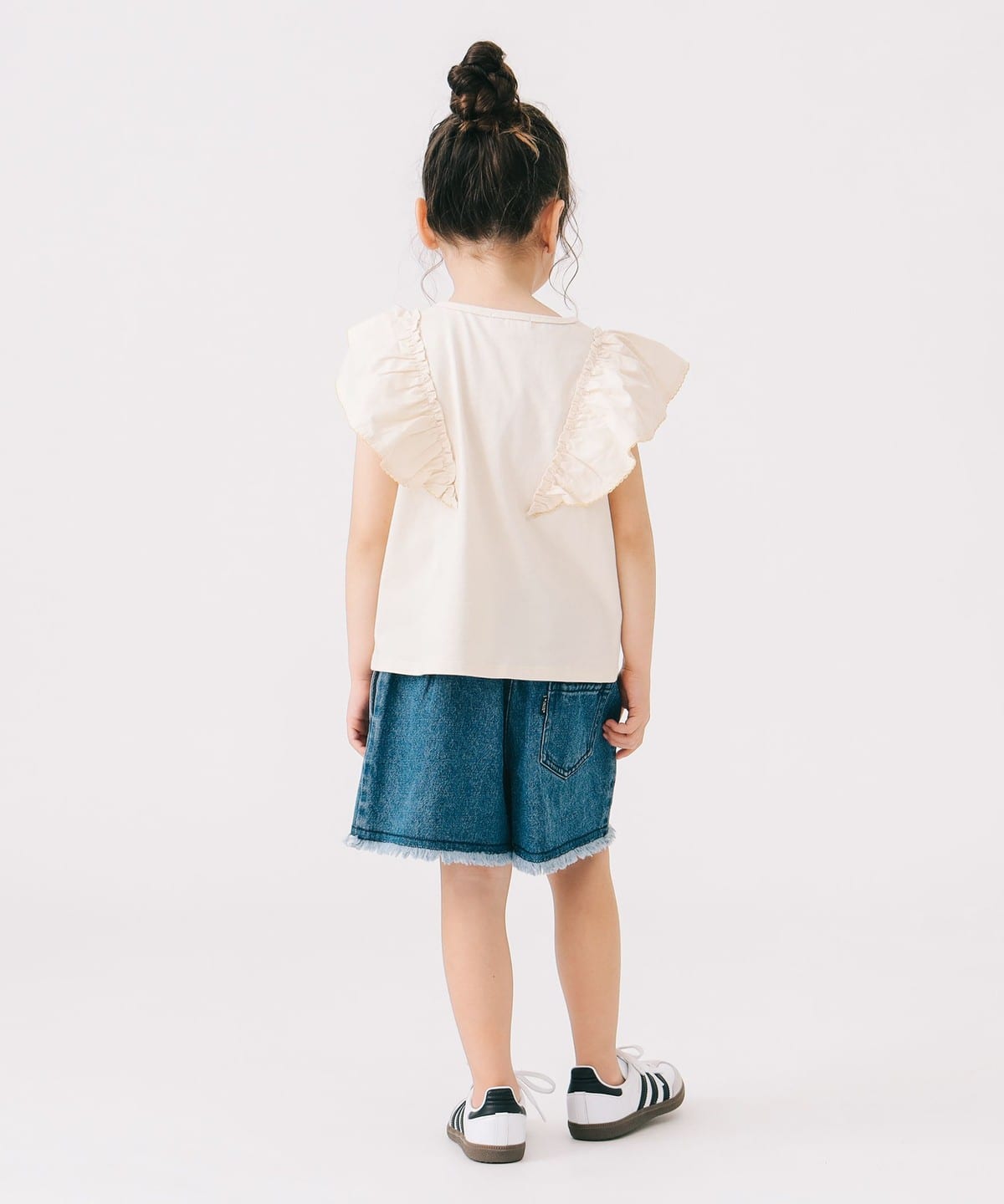 빔즈 키즈 티셔츠 일본 Beams 유아 반팔티 프릴 소매 풀오버 2컬러