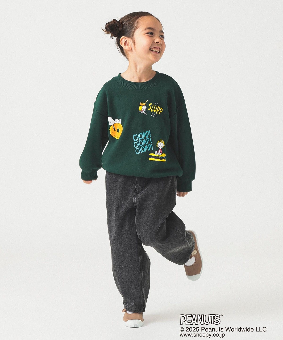 빔즈 키즈 티셔츠 일본 Beams 유아 맨투맨 스누피 피넛 프린트 2컬러