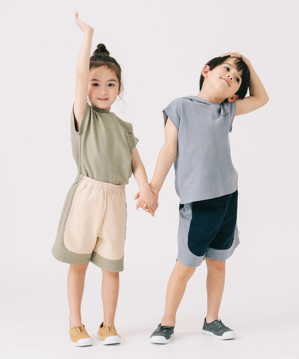 빔즈 키즈 바지 일본 Beams 유아 반바지 투톤 숏팬츠 2컬러