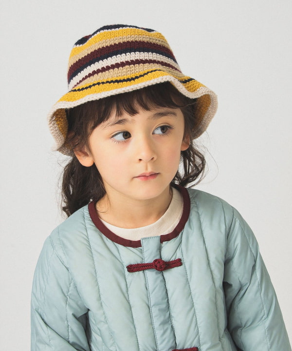 빔즈 키즈 모자 일본 버킷햇 멀티 크로쉐 니트 디자인 2컬러