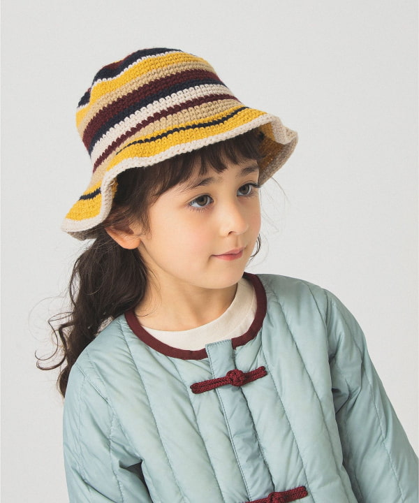 빔즈 키즈 모자 일본 버킷햇 멀티 크로쉐 니트 디자인 2컬러