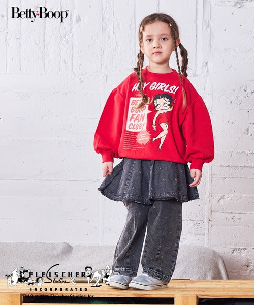 마키즈 키즈 티셔츠 일본 긴팔티 베티 부프 프린트 트레이너 맨투맨 3컬러