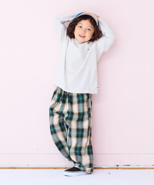 마키즈 키즈 바지 일본 유아 이지 와이드 체크 팬츠 와이드 타입 3컬러