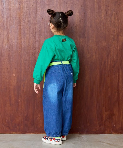 마키즈 바지 일본 키즈 청바지 데님 배럴 팬츠 테이퍼드 디자인 2컬러