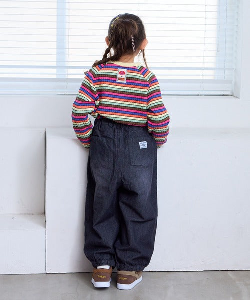 마키즈 바지 일본 키즈 청바지 데님 배럴 팬츠 테이퍼드 디자인 2컬러