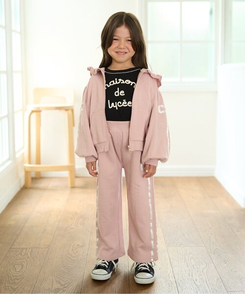 petit main 키즈 티셔츠 일본 쁘띠마인 유아 후드짚업 리본 라인풀 6컬러