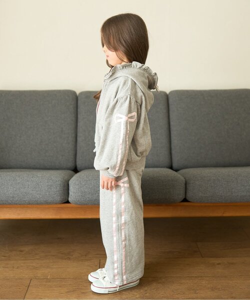 petit main 키즈 티셔츠 일본 쁘띠마인 유아 후드짚업 리본 라인풀 6컬러