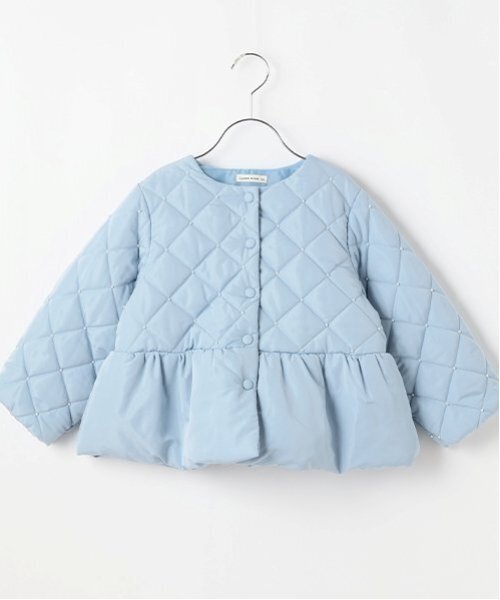 petit main 키즈 자켓 일본 쁘띠메인 유아 블루종 진주 퀼팅 페블럼 4컬러