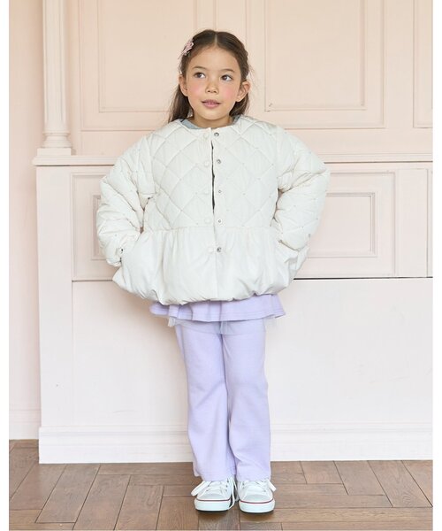 petit main 키즈 자켓 일본 쁘띠메인 유아 블루종 진주 퀼팅 페블럼 4컬러