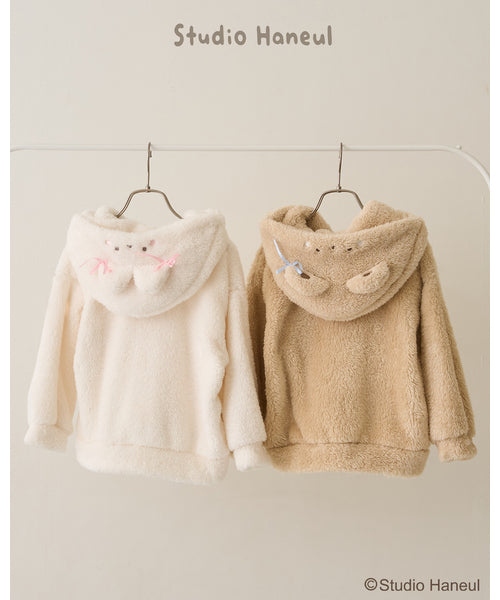 petit main 키즈 자켓 일본 쁘띠메인 유아 후드 짚업 타르트팜 2컬러