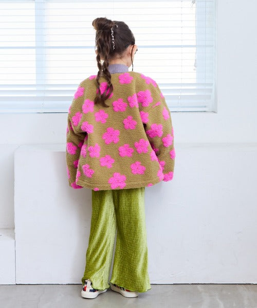 마키즈 키즈 자켓 일본 유아 후리스 자가드 보어 재킷 6컬러