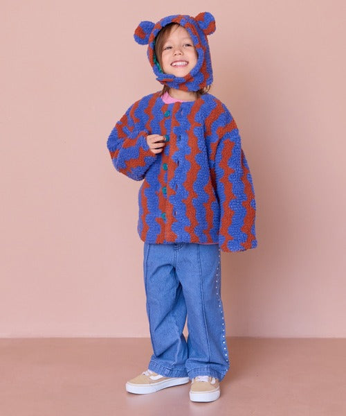 마키즈 키즈 자켓 일본 유아 후리스 자가드 보어 재킷 6컬러