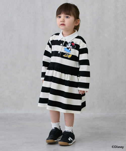 petit main 키즈 치마 일본 쁘띠메인 유아 원피스 라거 폴로 긴팔티 2컬러