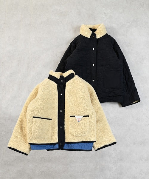 마키즈 키즈 자켓 일본 후리스 블루종 리버시블 보아 플리스 3컬러