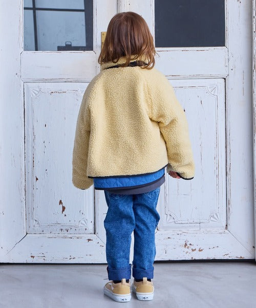 마키즈 키즈 자켓 일본 후리스 블루종 리버시블 보아 플리스 3컬러