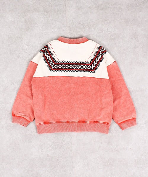 마키즈 키즈 자켓 일본 유아 점퍼 눈송이 디자인 짚업 스웨트 재킷 3컬러